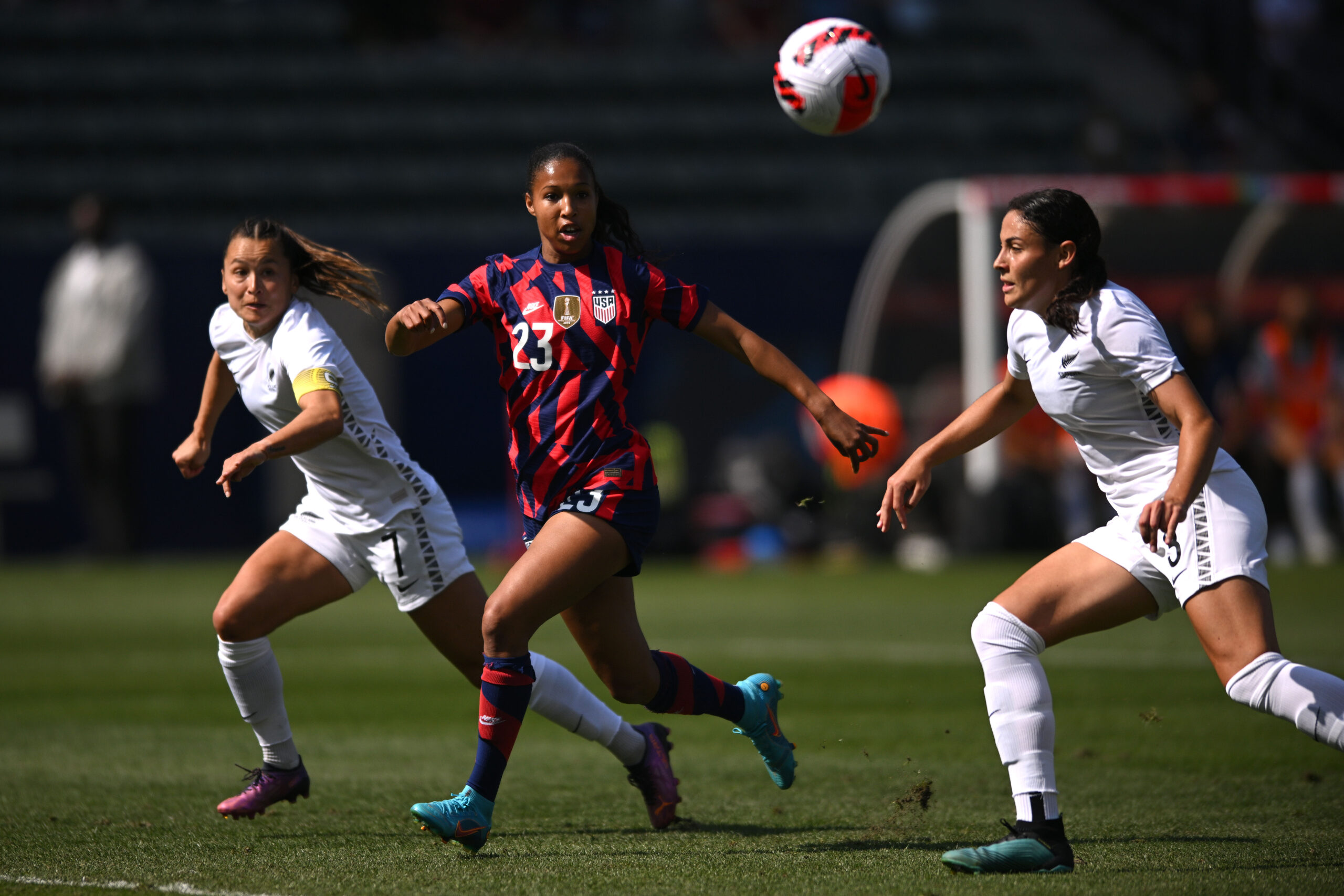 Ali Riley and New Zealand face the United States women's national team in a the 2022 SheBelieves Cup.